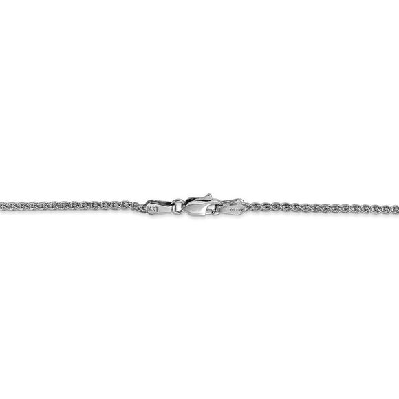 1.65mm, 14k White Gold, Solid Spiga Chain Necklace, 20 Inch - Picture 4 of 8